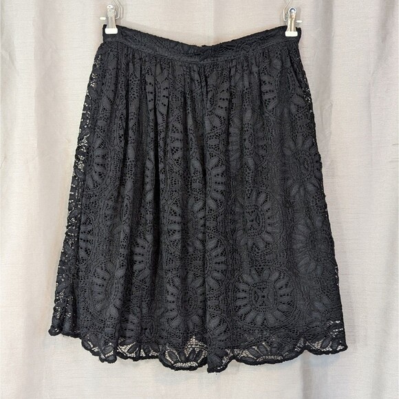 Xhilaration Women's Size M Black Lace Lined Skirt Whimsy Goth Dark Fairy Witch - Picture 1 of 16